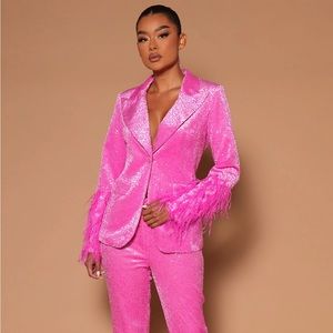 Fashion Nova Anita Sequin Blazer and Pant set